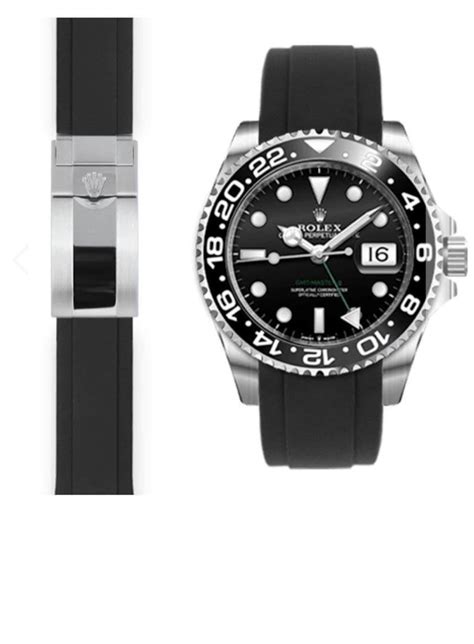 rolex black rubber band|More.